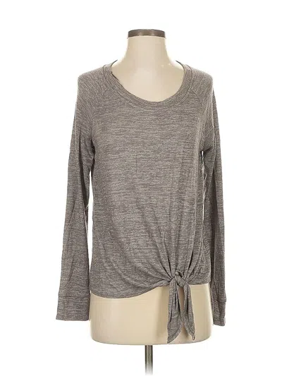 Pre-owned Nine Britton Long Sleeve Top Gray Crew Neck Tops