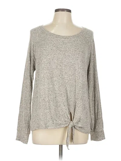 Pre-owned Nine Britton Long Sleeve Top Gray Crew Neck Tops