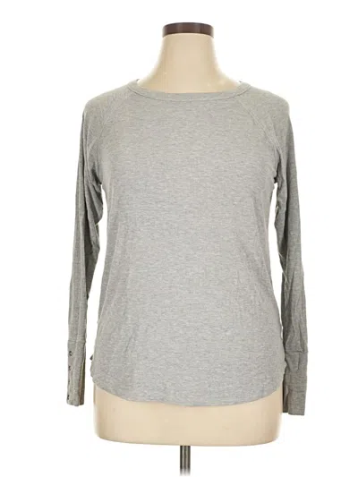 Pre-owned Nine Britton Long Sleeve Top Gray Crew Neck Tops
