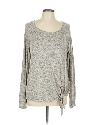 Pre-owned Nine Britton Long Sleeve Top Gray Crew Neck Tops