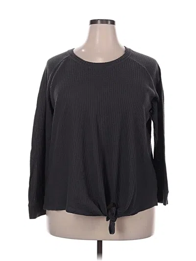 Pre-owned Nine Britton Long Sleeve Top Gray Crew Neck Tops