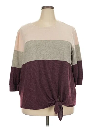 Pre-owned Nine Britton Pullover Sweater In Burgundy