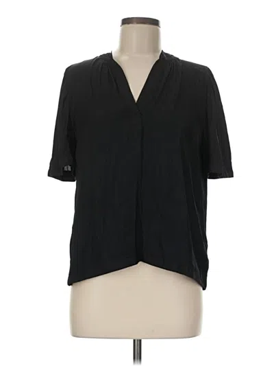 Pre-owned Nine Britton Short Sleeve Blouse In Black
