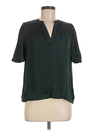 Pre-owned Nine Britton Short Sleeve Blouse In Green
