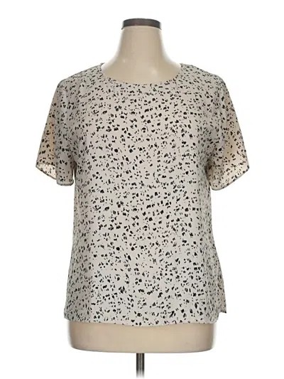 Pre-owned Nine Britton Short Sleeve Blouse In White