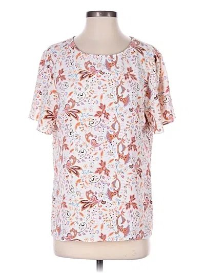 Pre-owned Nine Britton Short Sleeve Blouse In White