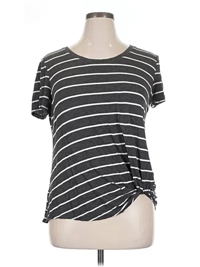 Pre-owned Nine Britton Short Sleeve Top Gray Crew Neck Tops
