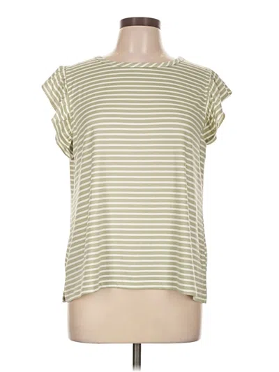 Nine Britton Short Sleeve Top Green Boatneck Tops
