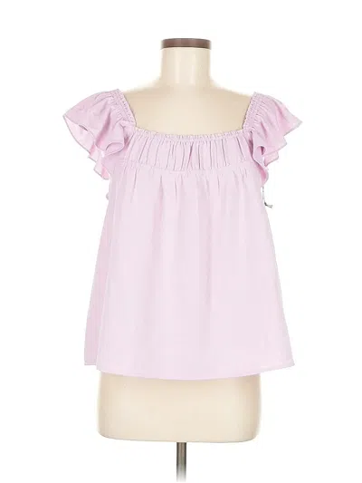 Pre-owned Nine Britton Short Sleeve Top Pink Sweetheart Neckline Tops