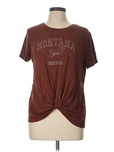 Pre-owned Nine Britton Short Sleeve T-shirt In Burgundy