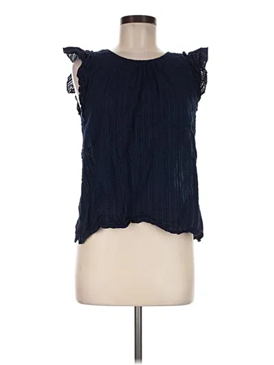 Pre-owned Nine Britton Sleeveless Blouse In Blue