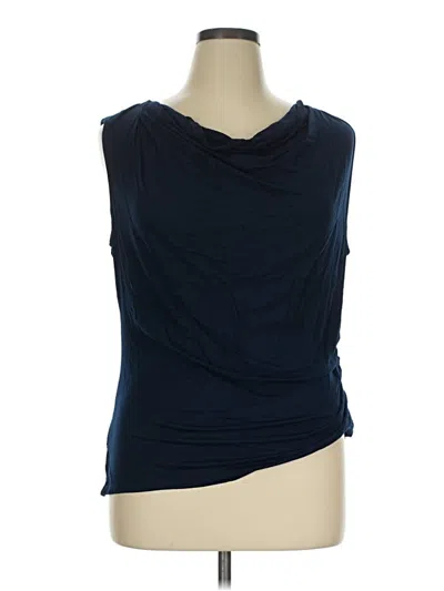 Pre-owned Nine Britton Sleeveless Blouse In Blue