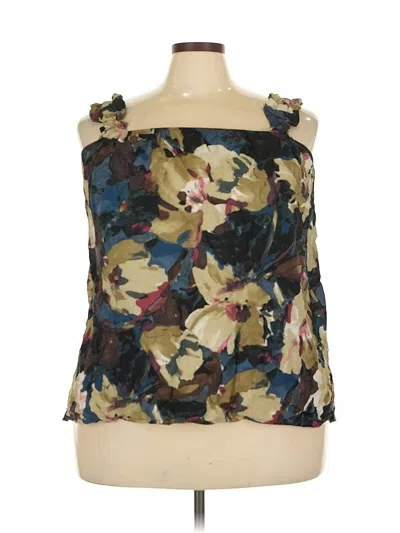 Pre-owned Nine Britton Sleeveless Blouse In Brown