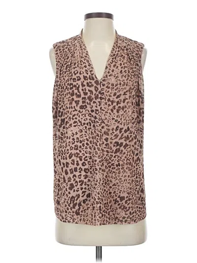 Pre-owned Nine Britton Sleeveless Blouse In Brown