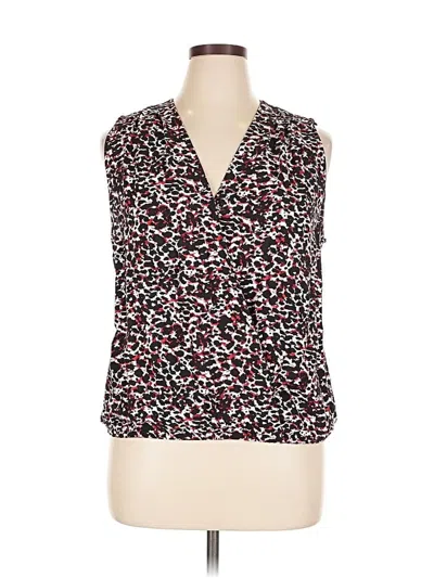 Pre-owned Nine Britton Sleeveless Blouse In Burgundy