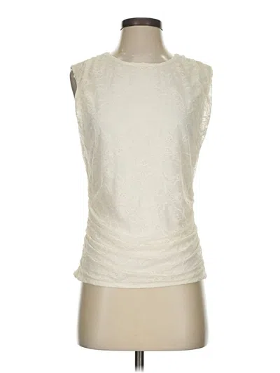 Pre-owned Nine Britton Sleeveless Blouse In Ivory