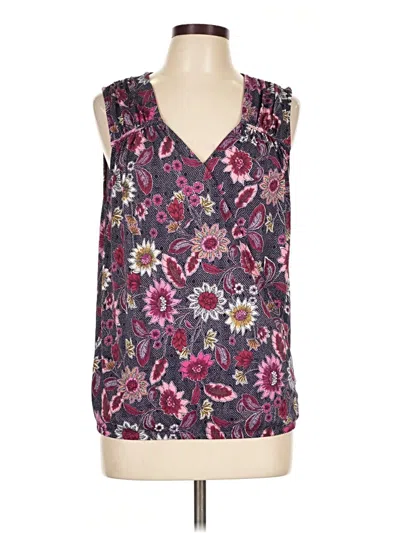 Pre-owned Nine Britton Sleeveless Blouse In Purple