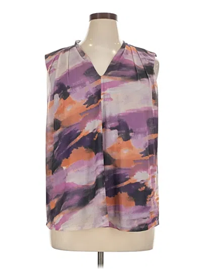 Pre-owned Nine Britton Sleeveless Blouse In Purple