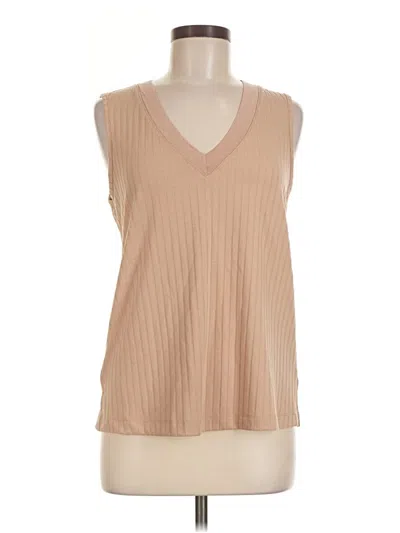 Pre-owned Nine Britton Sleeveless Blouse In Tan