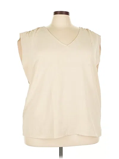 Pre-owned Nine Britton Sleeveless Blouse In White