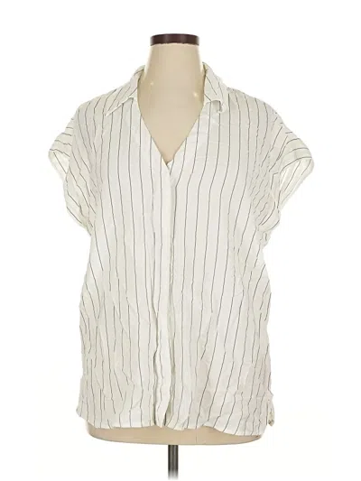 Pre-owned Nine Britton Sleeveless Button Down Shirt In Ivory