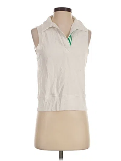 Pre-owned Nine Britton Sleeveless Button Down Shirt In Ivory