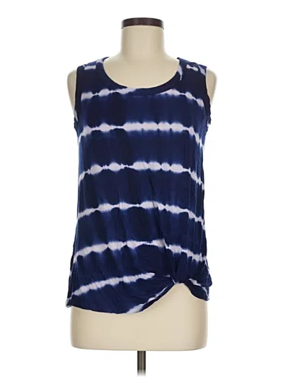 Pre-owned Nine Britton Sleeveless Top Blue One Shoulder Neckline Tops