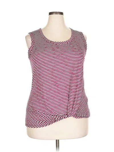 Pre-owned Nine Britton Sleeveless Top Burgundy One Shoulder Neckline Tops