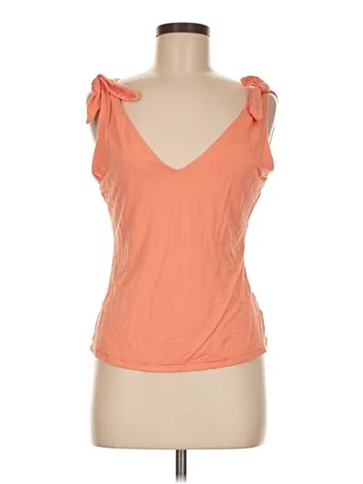 Pre-owned Nine Britton Sleeveless Top Orange Sweetheart Neckline Tops