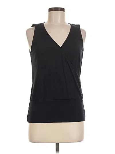 Pre-owned Nine Britton Tank Top Black Plunge Neckline Tops