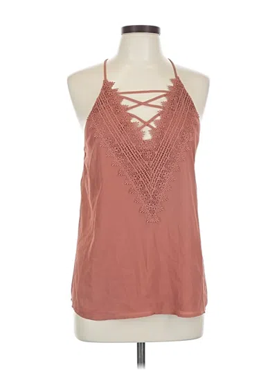 Pre-owned Nine Britton Tank Top Pink Halter Neckline Tops