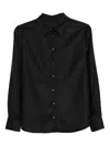 Nine In The Morning Buttoned Wool Top In Black