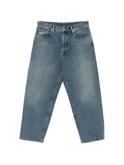 Nine In The Morning Grey Loose Fit Faded Denim Jeans In Blue