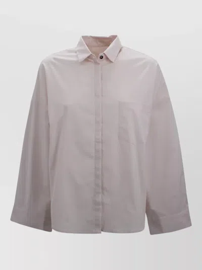 Nine In The Morning Amanda Long Sleeve Shirt Chest Pocket In Gray