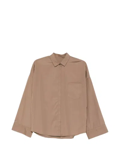 Nine In The Morning Amanda Pocket Shirt In Brown
