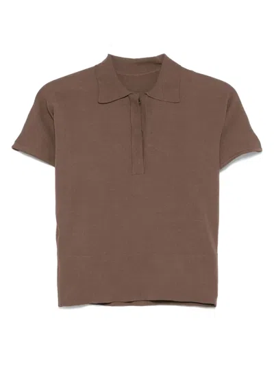 Nine In The Morning Angelina Polo Top In Brown