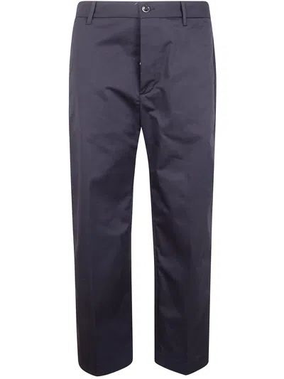 Nine In The Morning "apollon" Straight Trousers In Blue
