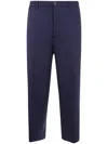 Nine In The Morning Button-fastening Cotton Trousers In Blue