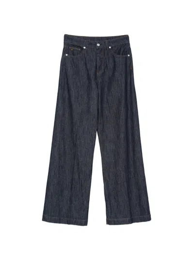 Nine In The Morning Audrey Logo-patch Jeans In Blue