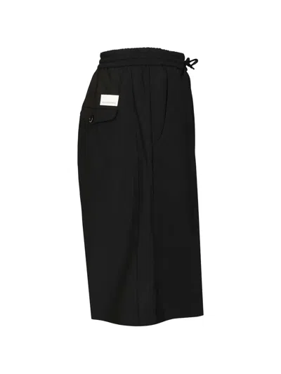 Nine In The Morning Basil Drawstring Shorts In Black