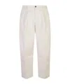 Nine In The Morning Tailored Beige Trousers In White