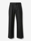 Nine In The Morning Pleated Cotton Trousers In Black