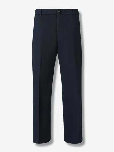 Nine In The Morning Button-fastening Cotton Trousers In Black