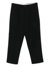Nine In The Morning Relaxed-fit Black Trousers With Pleated Front Design In Black