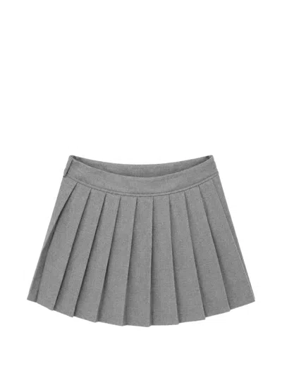 Nine In The Morning Blair Pleated Mini Skirt In Gray