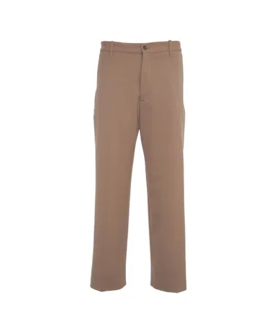 Nine In The Morning Brown Baggy Trousers With Relaxed Fit And Modern Silhouette