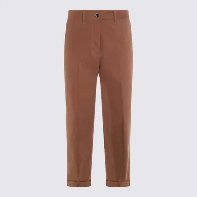 NINE IN THE MORNING BROWN COTTON PANTS