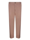 Nine In The Morning Tailored Beige Trousers With Button Closure In Brown