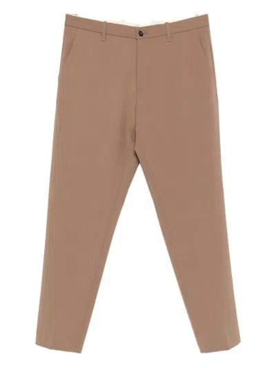 Nine In The Morning Button-fastening Trousers In Brown