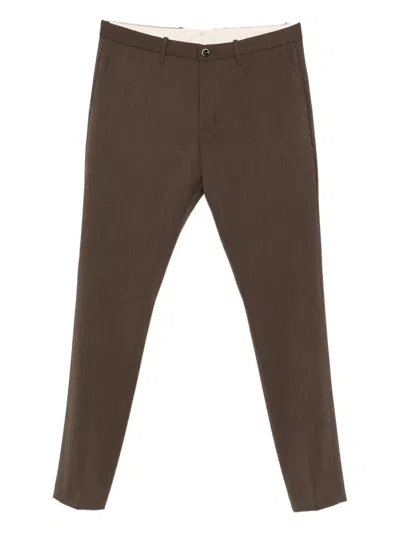 Nine In The Morning Button-fastening Trousers In Brown